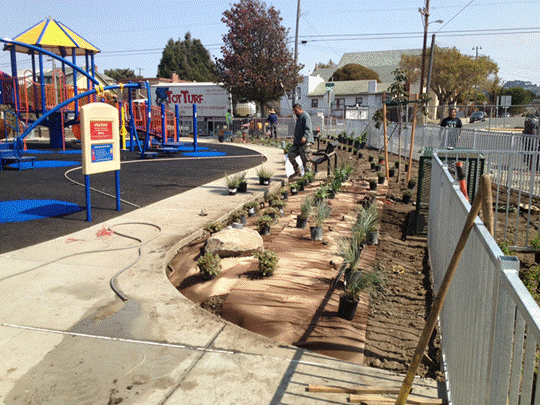 Burg park construction